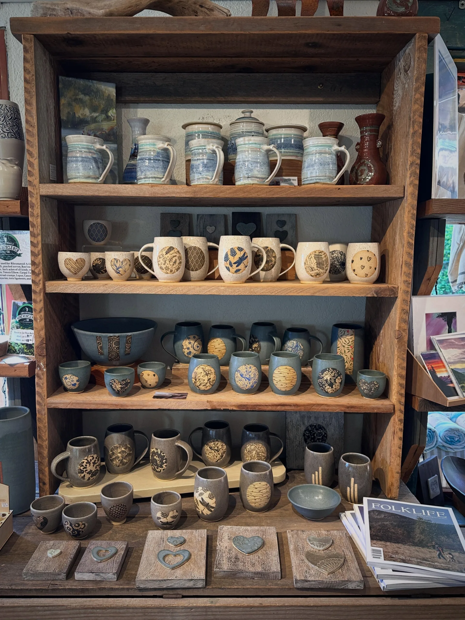 Pottery on Shelf